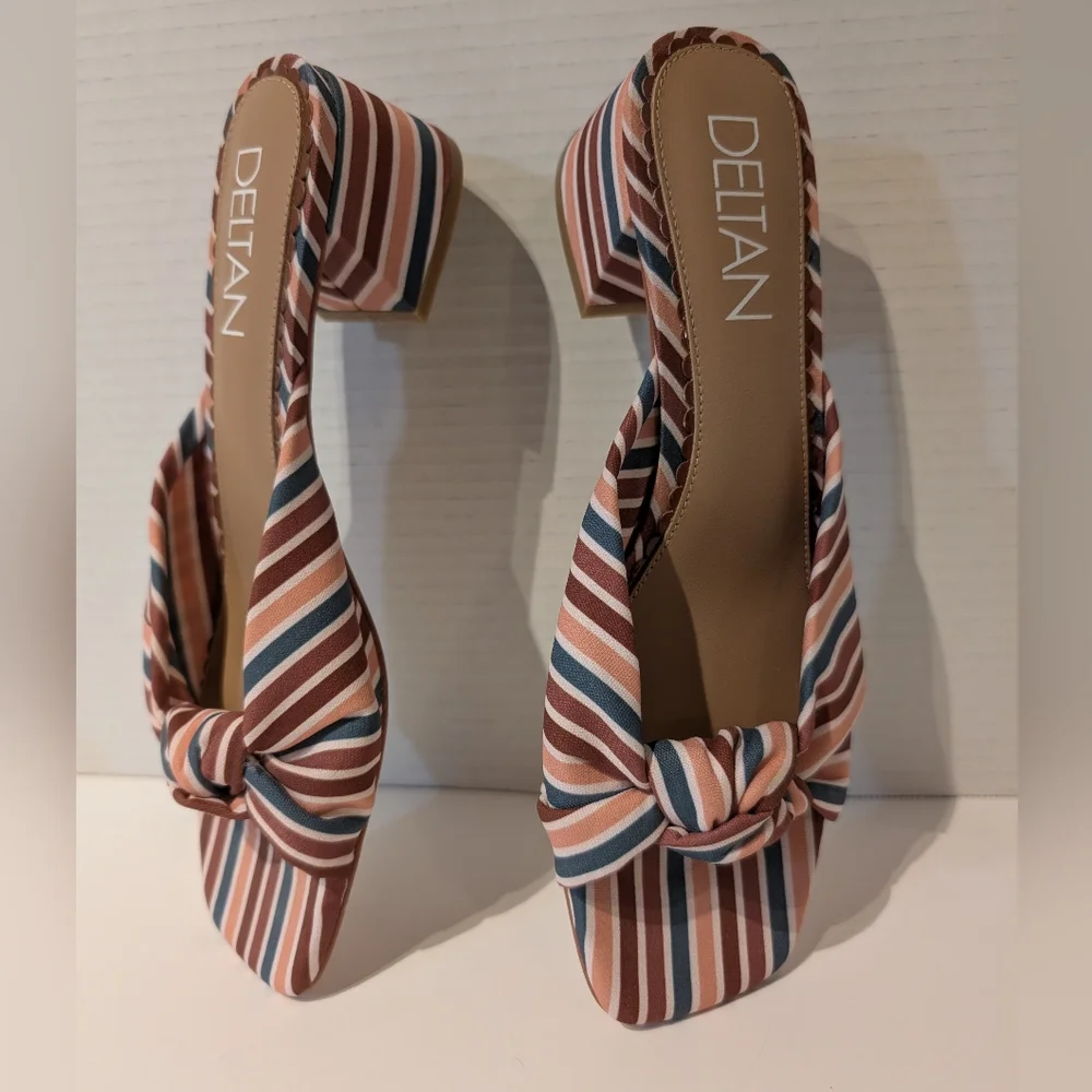Deltan "Georgie" Striped Sandal Sz. 8.5 - Picture 2 of 11
